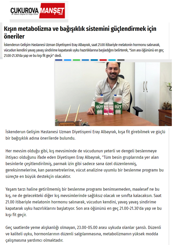 Kışın Metabolizma ve Bağışıklık Sistemini Güçlendirmek İçin Öneriler