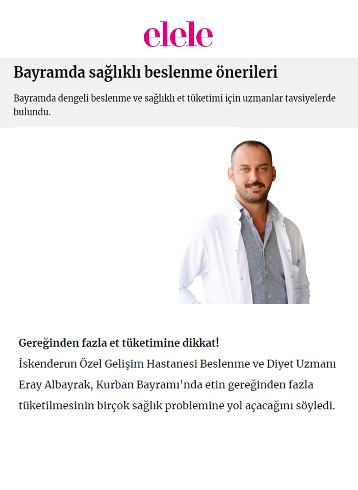 Bayramda Sağlıklı Beslenme Önerileri
